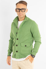 Cardigan con Bottoni e Tasche | Verde