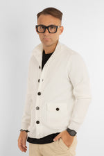 Cardigan con Bottoni e Tasche | Bianco