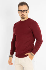 Basic Slim Crewneck Sweater | 2 for €40 | Bordeaux