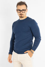 Basic Slim Crewneck Sweater | 2 for €40 | Denim