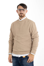 Pullover Girocollo Lavorato 106 | 2 per €40 | Beige