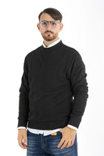 106 Knitted Crew Neck Sweater | 2 for €40 | Black