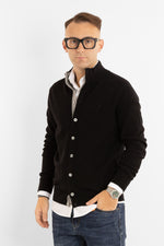 Cardigan con Bottoni Cashmere Blend 2377 | 2 per €60 | Nero