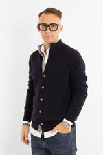 Cardigan con Bottoni Cashmere Blend 2377 | 2 per €60 | Blu