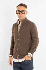 Cardigan con Bottoni Cashmere Blend 2377 | 2 per €60 | Marrone