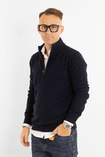 Pullover Mezza Zip Chicco di Riso 907 | 2 per €60 | Blu