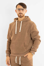 Sweat à capuche en polaire chenille | Boue