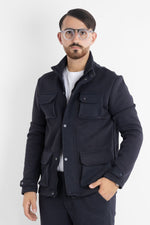 Giacca Sahariana Jersey Pesante 6701 | 2 per €60 | Blu