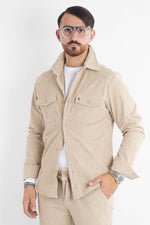 Chemise en velours 330 | 2 pour 50 € | Beige