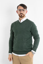 Pullover a V Misto Lana 82 | 2 per €50 | Verde