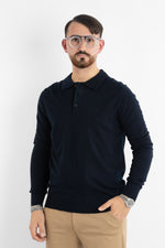 Polo Pullover Misto Lana 86 | 2 per €50 | Blu