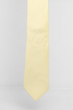 Cravatta Tre Pieghe Tinta Unita Giallo Chiaro | 2 Per €20