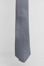 Cravatta Tre Pieghe Trama Geometrica Grigio Chiaro | 2 Per €20