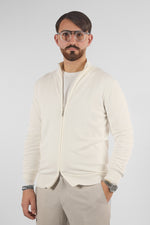 Pullover Zip Intera Basic Cotone 105 | 2 per €50 | Bianco 15