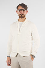 Pull basique zippé en 105 % coton | 2 pour 50 € | Blanc 15