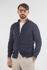 Basic Full-Zip Pullover in 105% Cotton | 2 for €50 | Blue 20