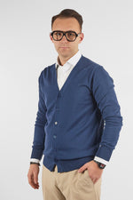 Cardigan a V con Bottoni Basic di Cotone 1107 | 2 per €50 | Avion 43