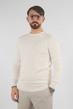 Pullover Girocollo Basic Cotone 110 | 2 per €50 | Bianco 15