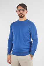 Pullover Girocollo Basic Cotone 110 | 2 per €50 | Azzurro 40