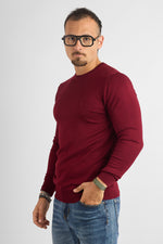 Pullover Girocollo Basic 6001 | 2 per €40 | Bordeaux