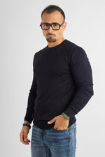 Pullover Girocollo Basic 6001 | 2 per €40 | Blu