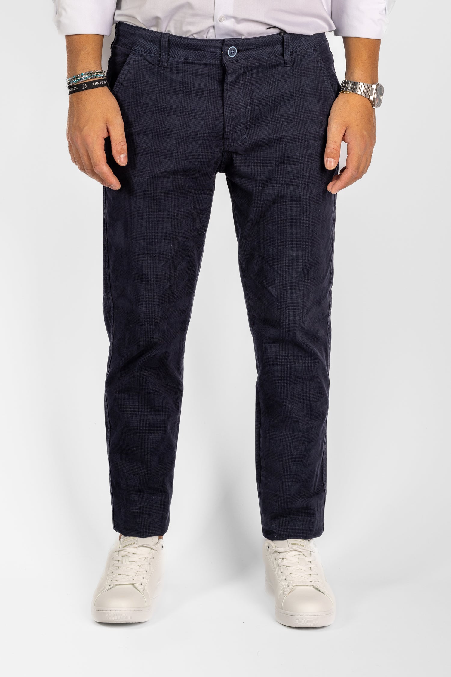 Slim Check Trousers 2 for €40 | Blue