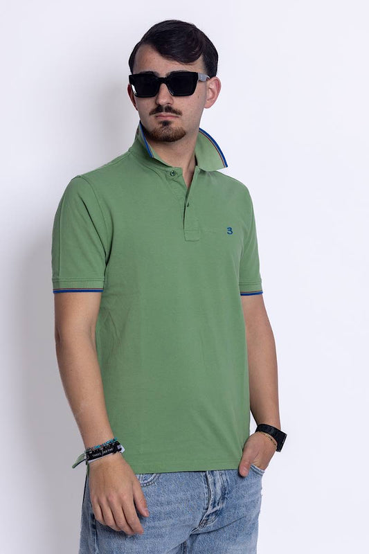Halbarm-Poloshirt 2 aus 100 % Baumwolle für 30 € | Hellgrün