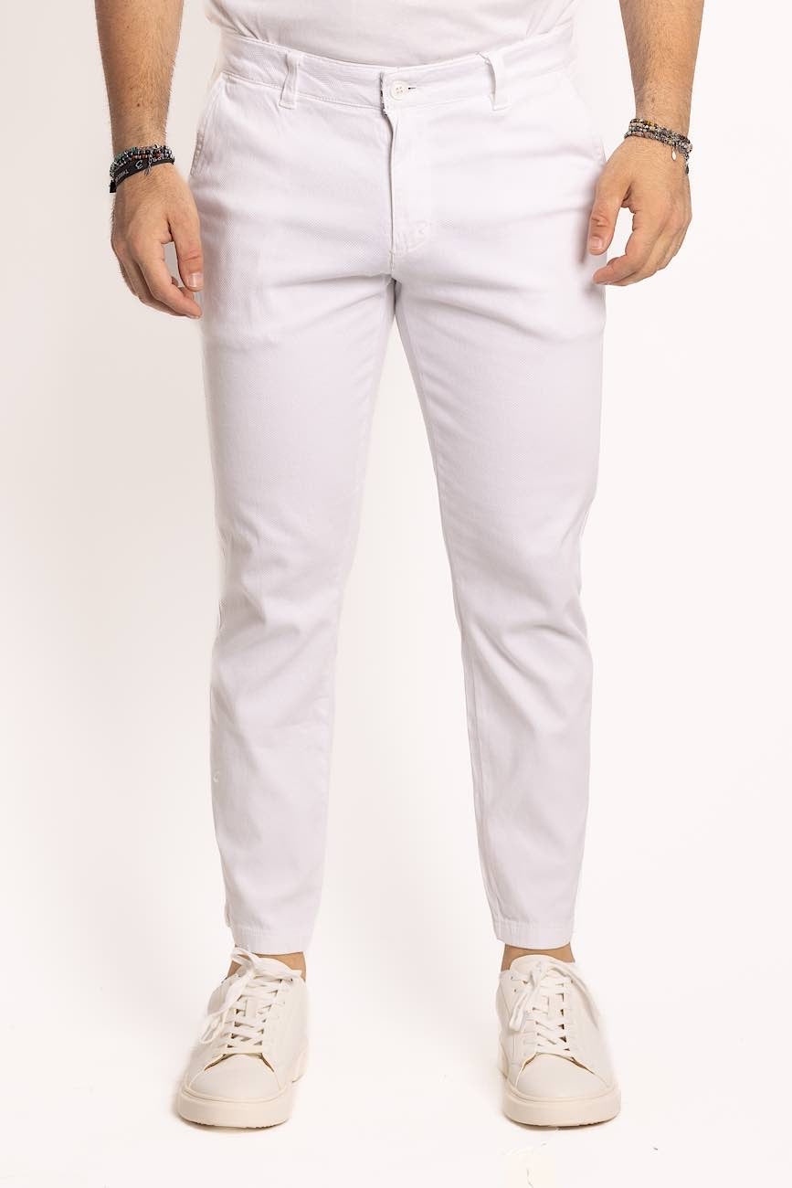 Pantalone Piquet Capri | Bianco 3