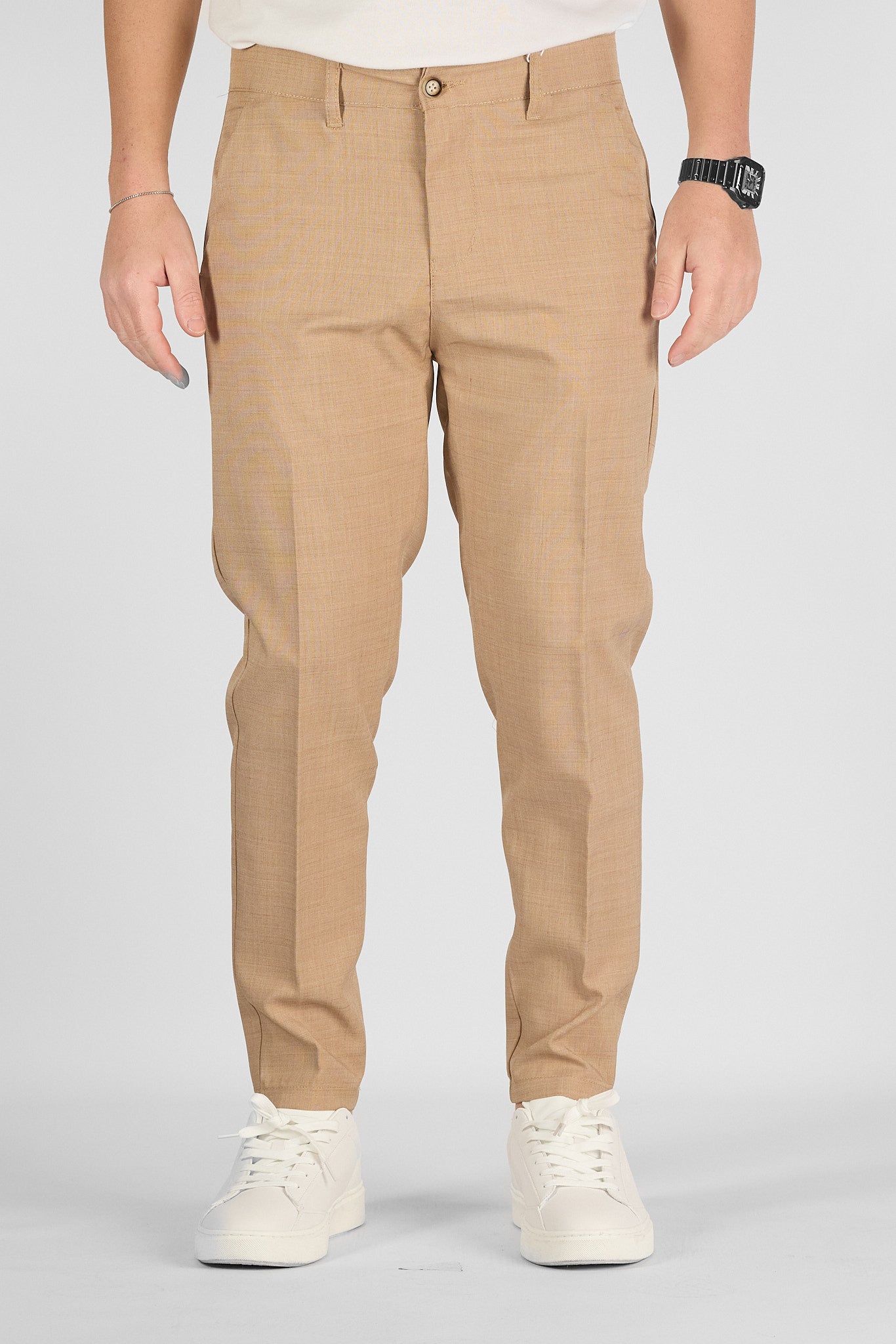 Pantalone Capri Active Stile Sartoriale No Stiro 713 | 2 per €60 | Fango
