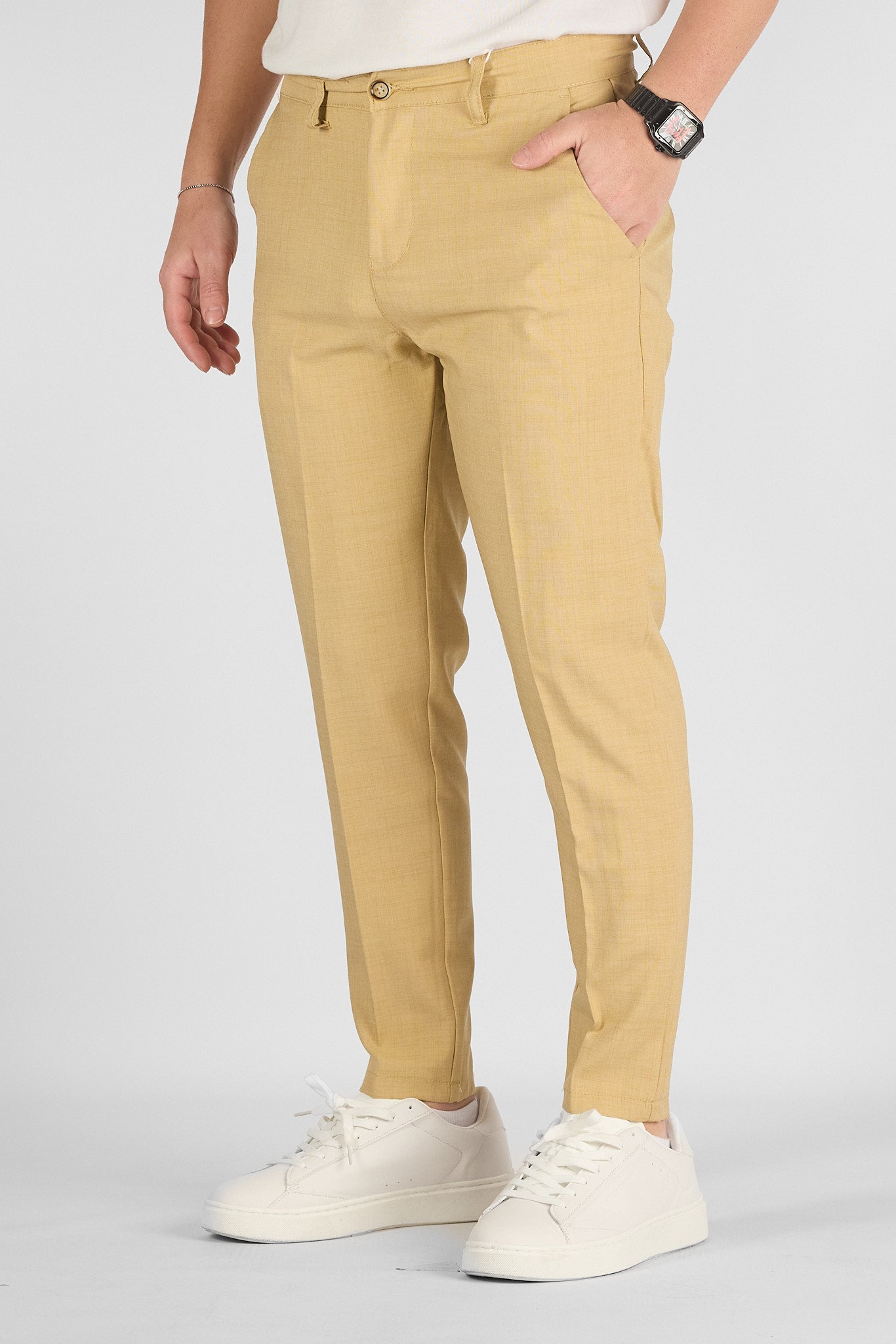 Pantalone Capri Active Stile Sartoriale No Stiro 713 | 2 per €60 | Kaki
