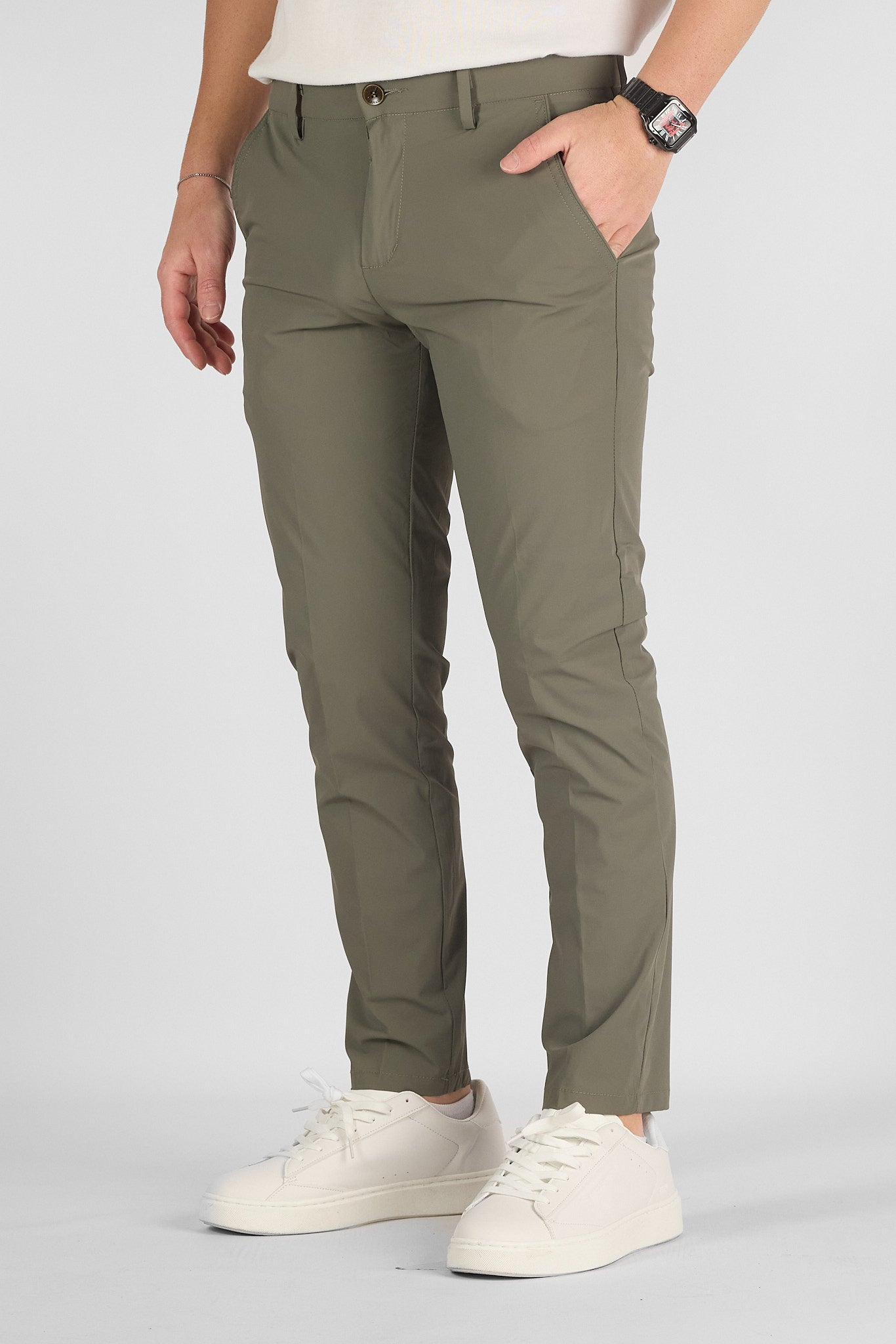 Pantalone Capri Active Super Light No Stiro NS08 | 2 per €60 | Verde Militare 5