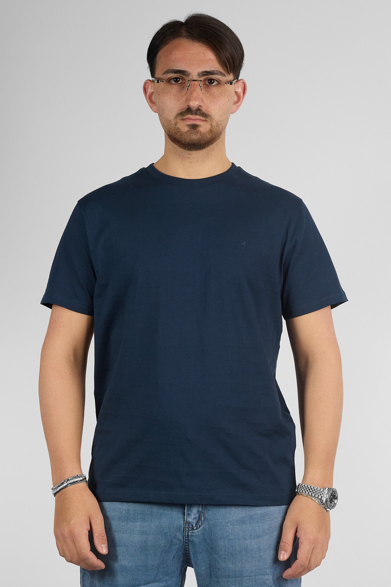T-Shirt Mezza Manica 100% Cotone Basic | 2 per €30 | Blu Chiaro 64