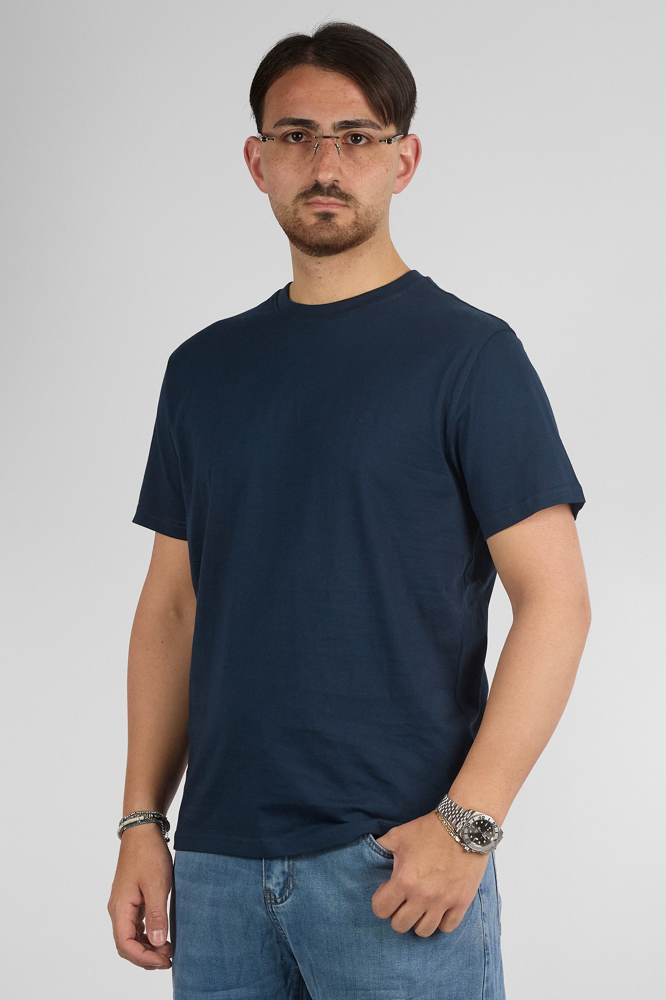 T-Shirt Mezza Manica 100% Cotone Basic | 2 per €30 | Blu Chiaro 64