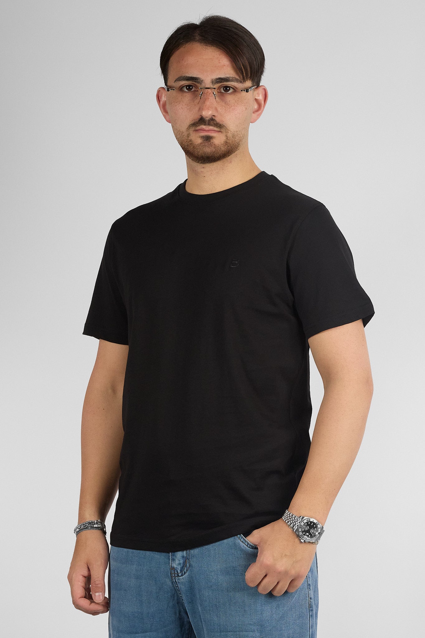 T-Shirt Mezza Manica 100% Cotone Basic | 2 per €30 | Nero 92