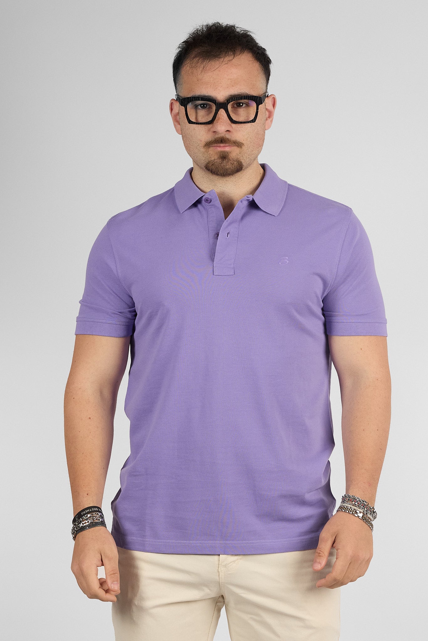 Polo Mezza Manica 100% Cotone Piquet | 2 per €40 | Lilla 28