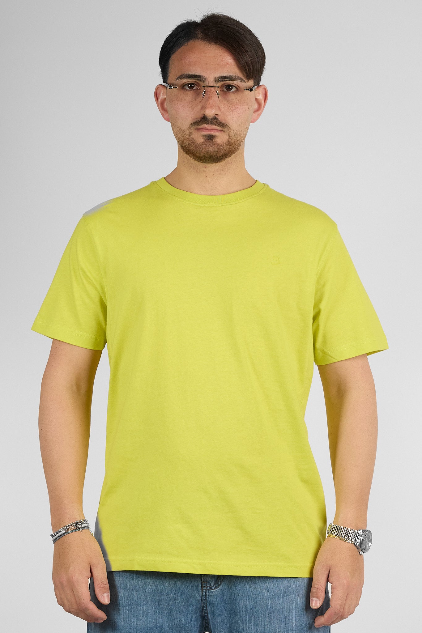 T-Shirt Mezza Manica 100% Cotone Basic | 2 per €30 | Lime 37
