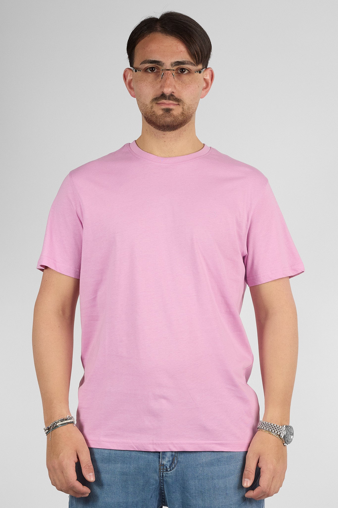 T-Shirt Mezza Manica 100% Cotone Basic | 2 per €30 | Rosa 26