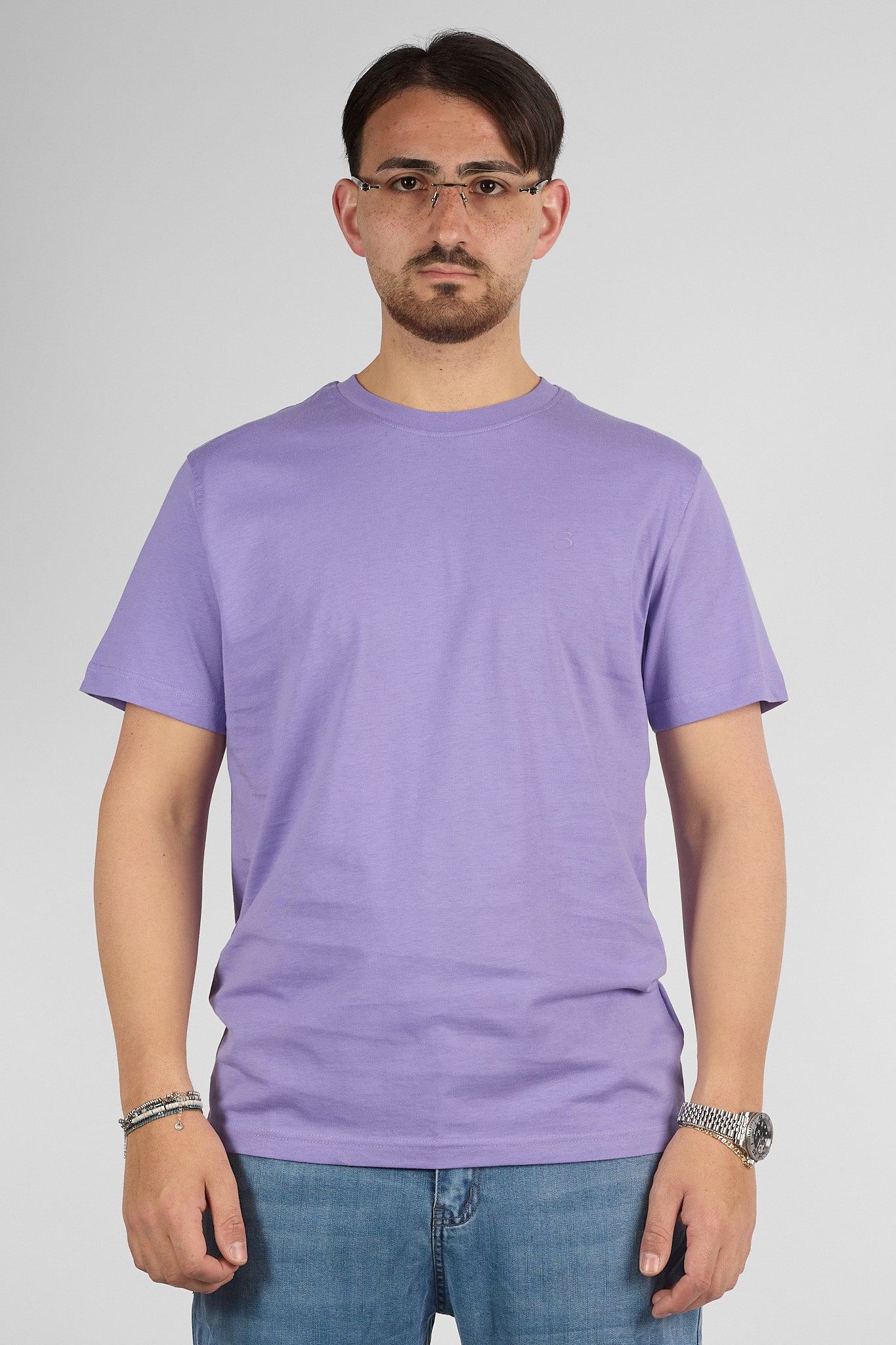 T-Shirt Mezza Manica 100% Cotone Basic | 2 per €30 | Lilla 28
