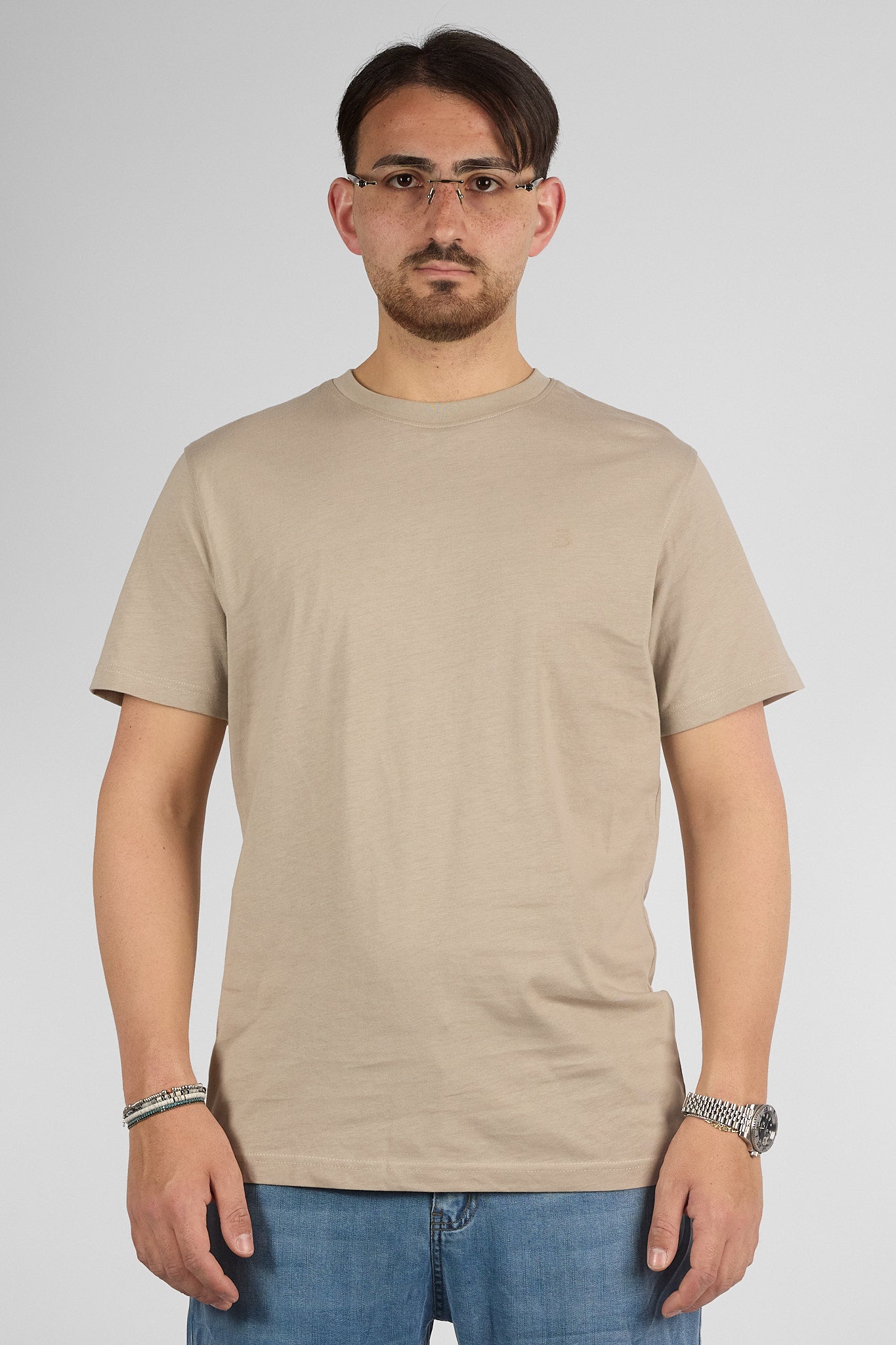 T-Shirt Mezza Manica 100% Cotone Basic | 2 per €30 | Beige 9