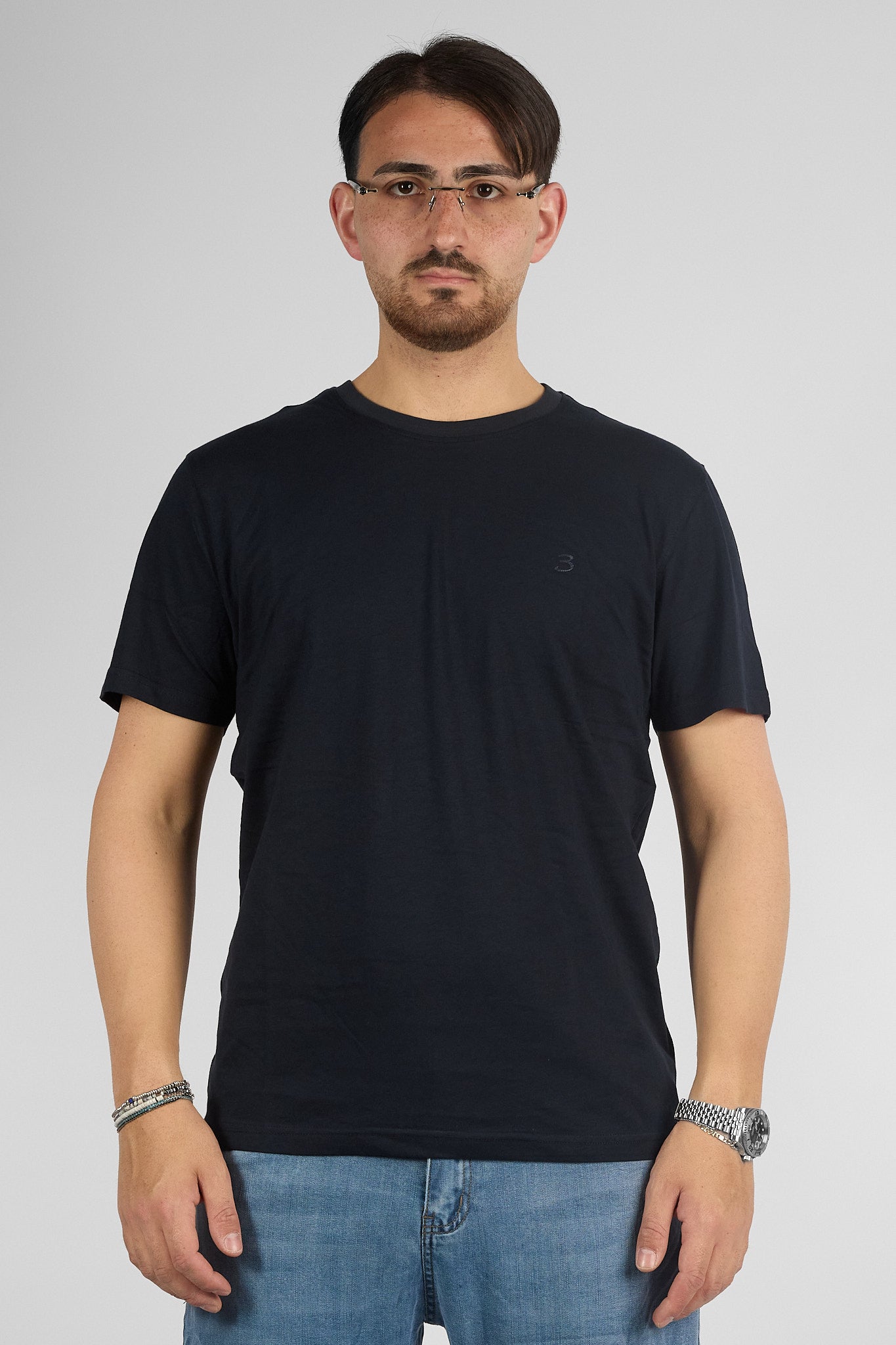 T-Shirt Mezza Manica 100% Cotone Basic | 2 per €30 | Blu Scuro 61