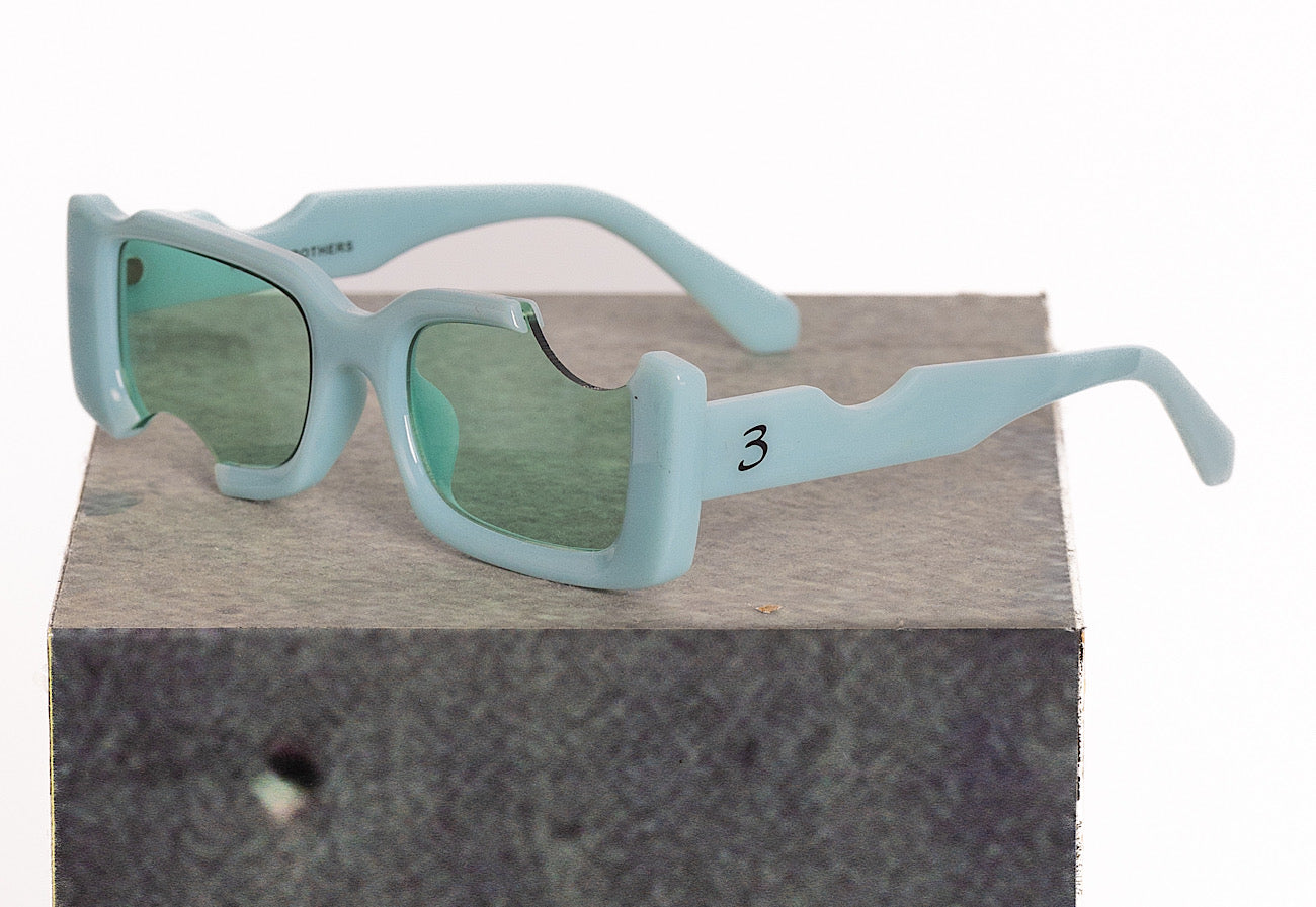 Pierced Sunglasses | Light Blue