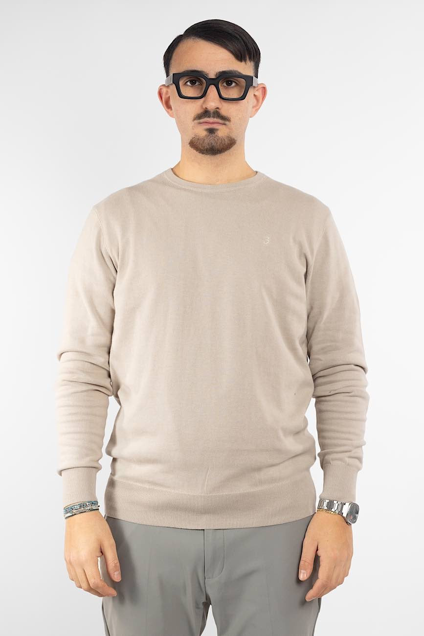 100% Cotton Crewneck Sweater | Extra Sizes | 2 for €50 | Beige 45