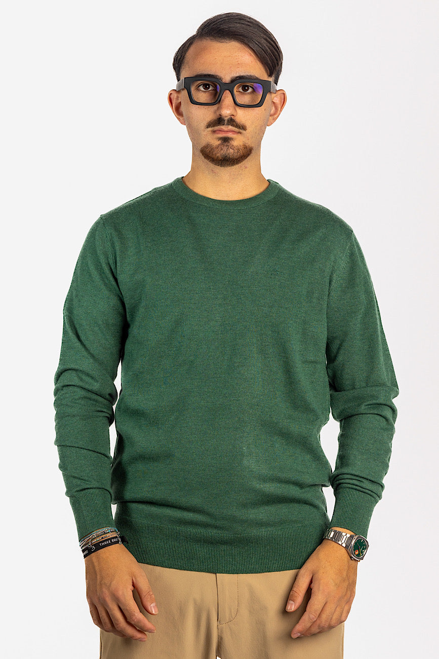 Wool Blend Crew Neck Pullover | Extra Sizes | <tc>"75% discount on the second"</tc> | Green 21