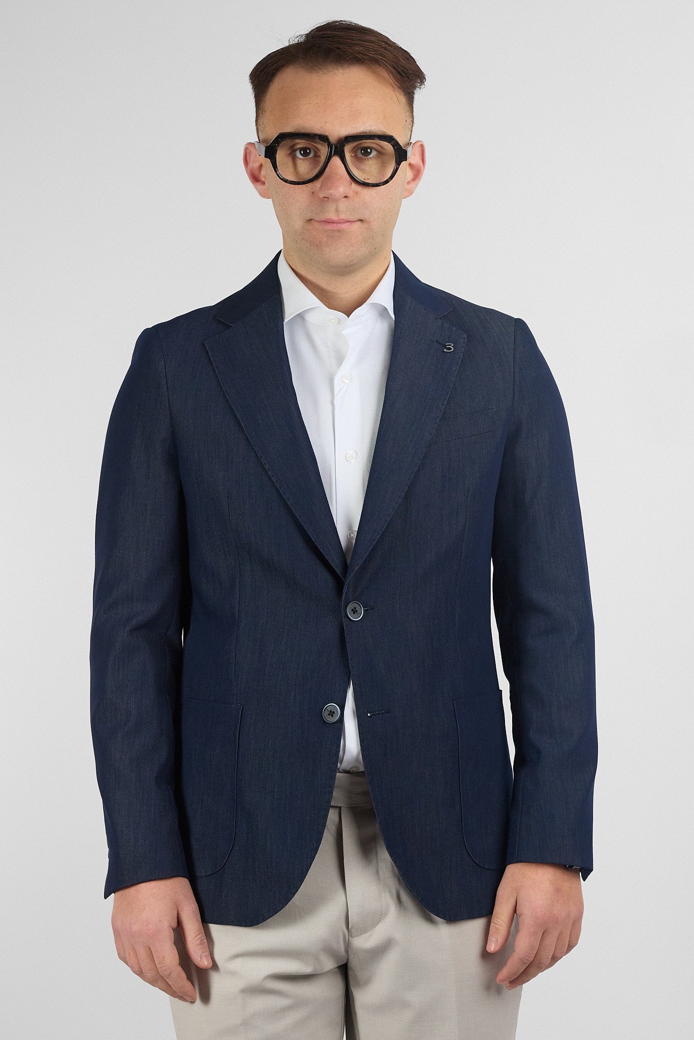 Giacca Effetto Chambray Ultra Sottile | Jeans