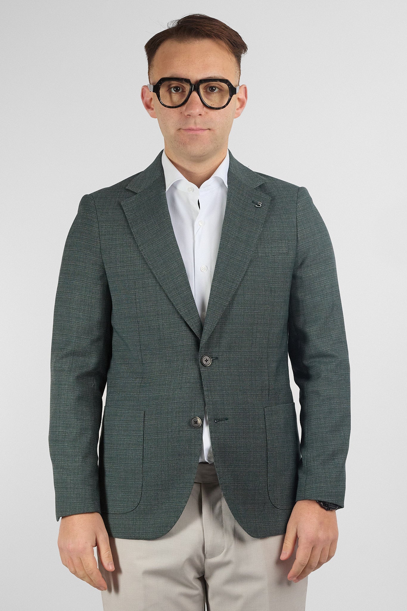 Giacca Lavorata Effetto Canapa EMA06 | Verde