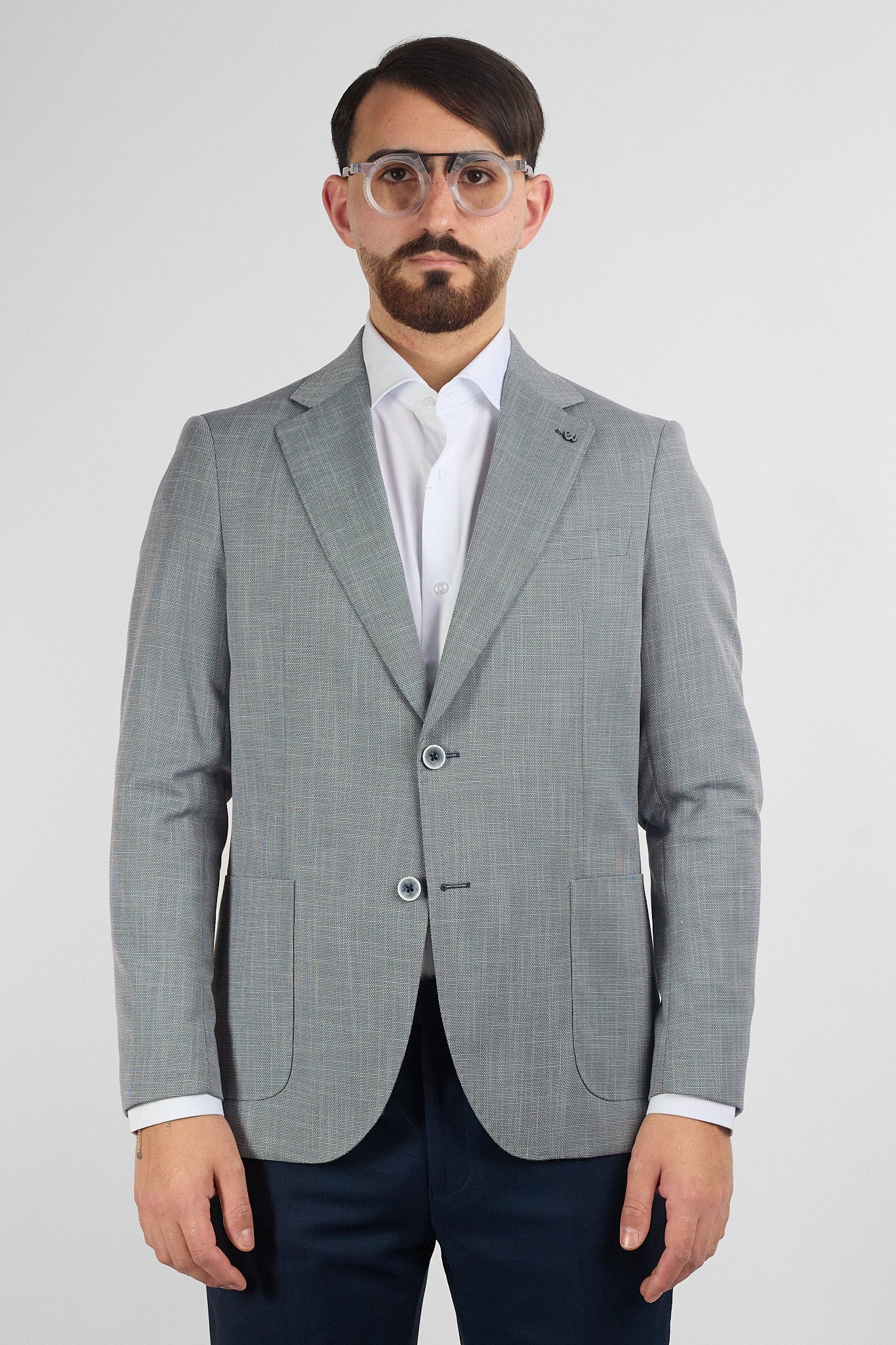 Giacca Occhio di Pernice | Blu