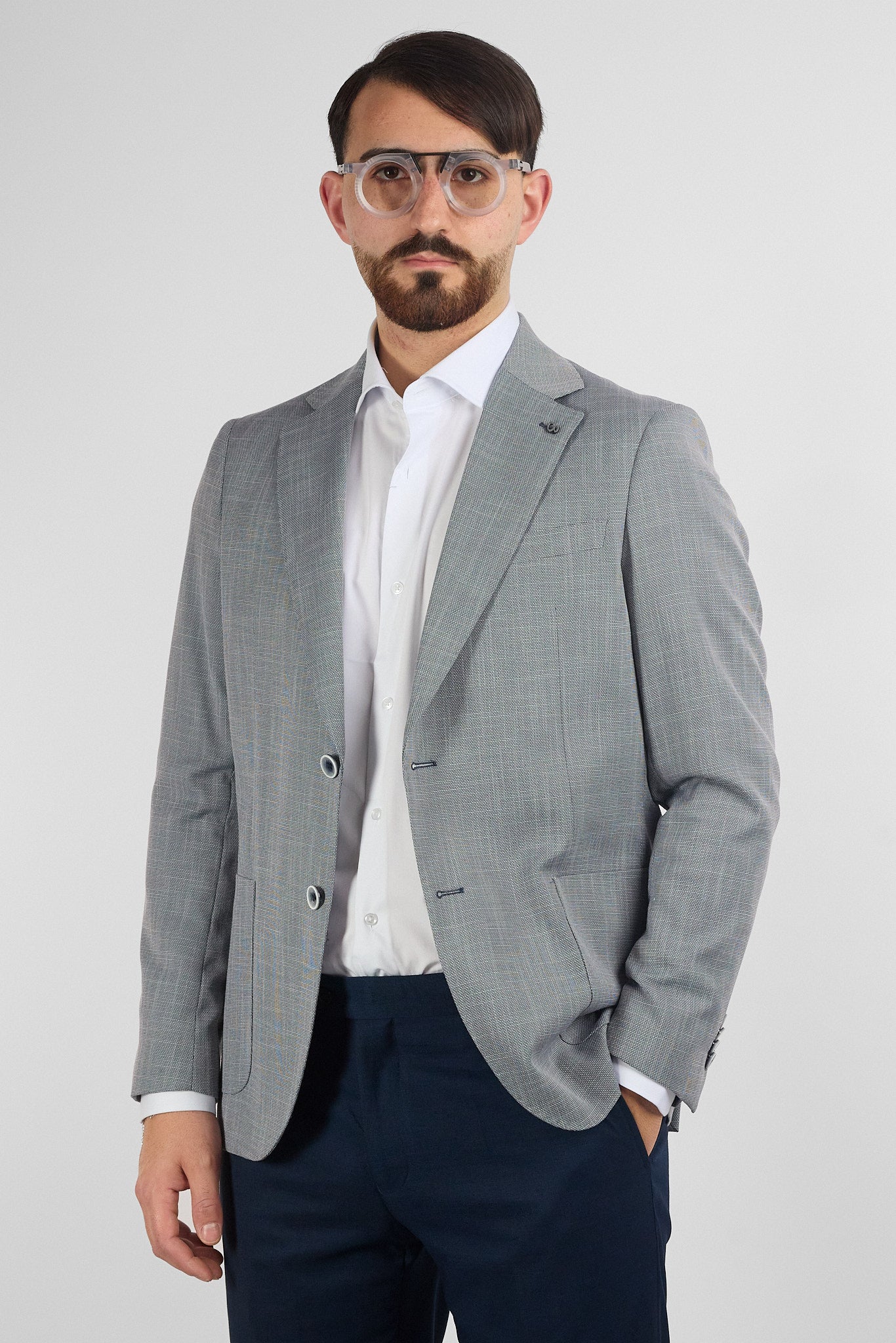 Giacca Occhio di Pernice | Blu