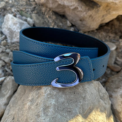 Ceinture double face bleu ciel