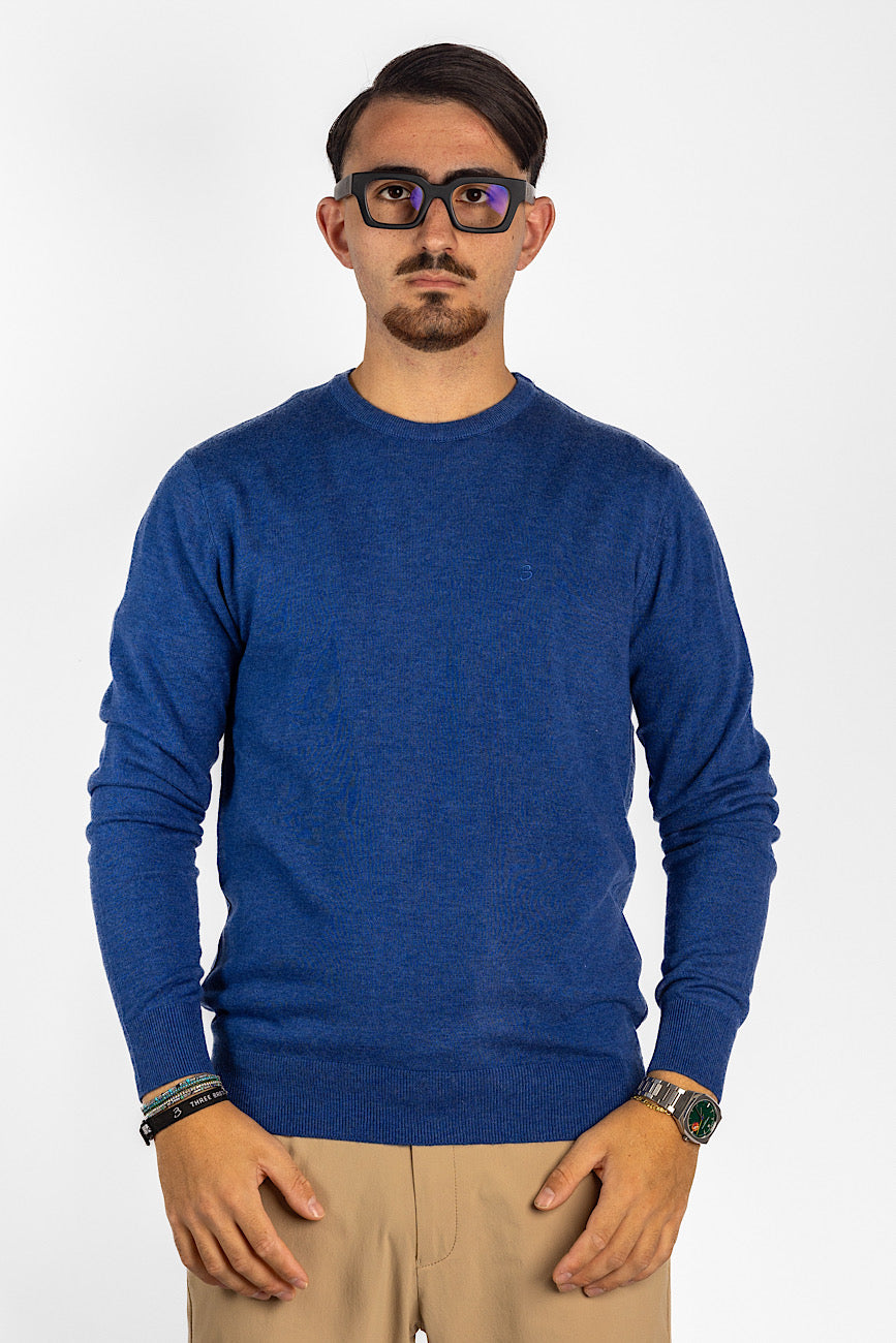 Wool Blend Crew Neck Sweater<tc>"€20 discount on the second"</tc> | Blue 03