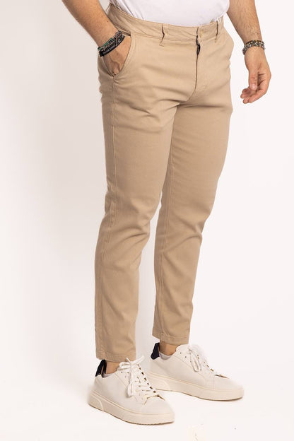 Piquet Capri trousers | Camel 8